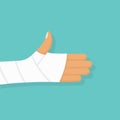 Bandage on hand human Royalty Free Stock Photo