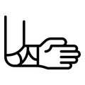 Bandage hand icon, outline style Royalty Free Stock Photo