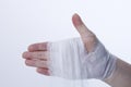 Bandage on a hand Royalty Free Stock Photo