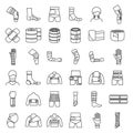 Bandage icons set outline vector. First aid