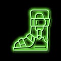 bandage for treatment flat feet neon glow icon illustration Royalty Free Stock Photo