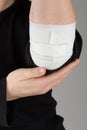 Bandaged ellbow Royalty Free Stock Photo