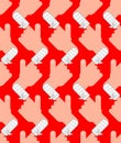 Bandaged finger pattern seamless. Injury finger background. vector texture