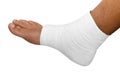 Bandaged foot Royalty Free Stock Photo