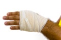 Bandaged hand Royalty Free Stock Photo