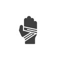 Bandaged hand vector icon