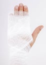 Bandaged hand Royalty Free Stock Photo