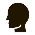 Bandaged Head Man Silhouette Headache glyph icon