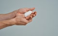 bandaged thumb health problems medicine patient isolated background