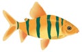 banded fish vector illustration transparent background