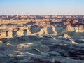Banded Mountains and Valley of Little Painted Desert County Park near Winslow, Arizona Royalty Free Stock Photo