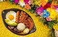 Bandeja paisa representative plate of Antioquia - Saddle of the flower fair