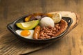 Bandeja paisa, typical dish at the Antioqueno region of Colombia