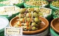 Banderilla of olives Royalty Free Stock Photo