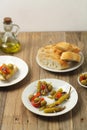 Spanish pincho banderilla Royalty Free Stock Photo