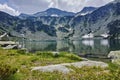 Banderishki Chukar Peak and The Fish Lake, Pirin Mountain Royalty Free Stock Photo