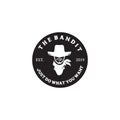 Bandit icon logo design inspiration vector template Royalty Free Stock Photo