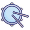 Bandoneon, bayan Line Style vector icon which can easily modify or edit