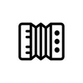bandoneon instrument vector line icon