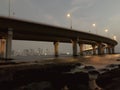 Bandra Worli Sea Link, Mumbai - Night Scene Royalty Free Stock Photo