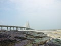 The Bandra-Worli Sea Link, officially called Rajiv Gandhi