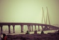 The Bandra-Worli Sea Link, officially called Rajiv Gandhi