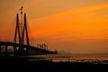 Bandra Worli Sealink Sunset Shot Royalty Free Stock Photo