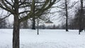 Bandstand Kensington Gardens in the snow