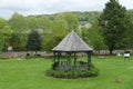 Bandstand and Lawn in a Park Royalty Free Stock Photo