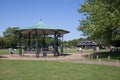 The Bandstand at the recreation grounds at Stratford upon Avon in Warwickshire in the UK