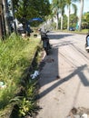 Bandung, April 13, 2022. The streets in the city of Bandung look deserted during the day