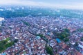 Bandung cityscape with dense residential houses