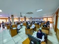 Candidates for Indonesian Civil Servant (CPNS in indonesia) during preparation to take Computer Assisted Test (CAT)