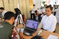 Candidates for Indonesian Civil Servant (CPNS in indonesia) during preparation to take Computer Assisted Test (CAT)