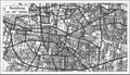Bandung Indonesia City Map in Black and White Color