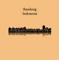 Bandung, Indonesia city silhouette