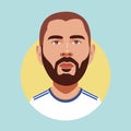 Karim Benzema an professional footballer. Vector image