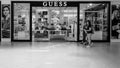 Guess shop inside a mall, Bandung, Indonesia. Royalty Free Stock Photo