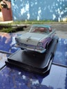 Bandung 12 January 2023 front look of miniature or die cast ford 1955 car