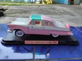 Bandung 12 January 2023 front look of miniature or die cast ford 1955 car