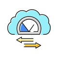 bandwidth cloud computing color icon vector illustration Royalty Free Stock Photo