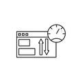 Bandwidth, computer, technology, speedometer icon. Simple line, outline vector of computer technology icons for ui and ux, website