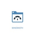 Bandwidth concept 2 colored icon. Simple