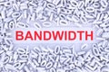 BANDWIDTH concept scattered binary code 3D