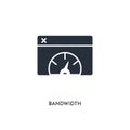 Bandwidth icon. simple element illustration. isolated trendy filled bandwidth icon on white background. can be used for web,