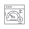 Bandwidth icon, linear isolated illustration, thin line vector, web design sign, outline concept symbol with editable