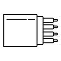 Bandwidth optical fiber icon, outline style