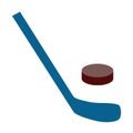 Bandy and hockey puck flat illustration on white