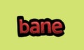 bane writing vector design on a green background