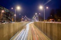 Baneasa passage in Bucharest night scene traffic